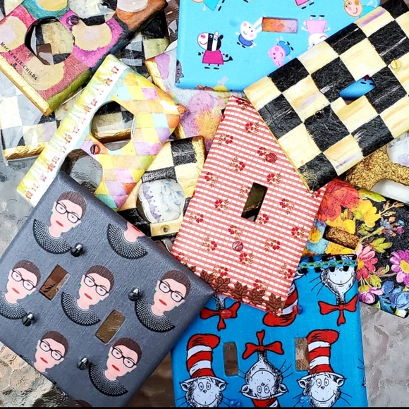 Ruth Bader Ginsburg Switch Plate Decoupage Art - Picture 7 of 10